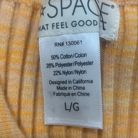 L SPACE ribbed collared short sleeve molly top apricot size small - Picture 8 of 9